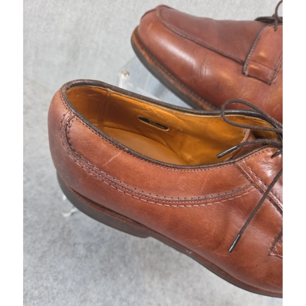Allen Edmonds Stockbridge Mens Brown Leather Split Toe Oxford Shoes Size 9.5